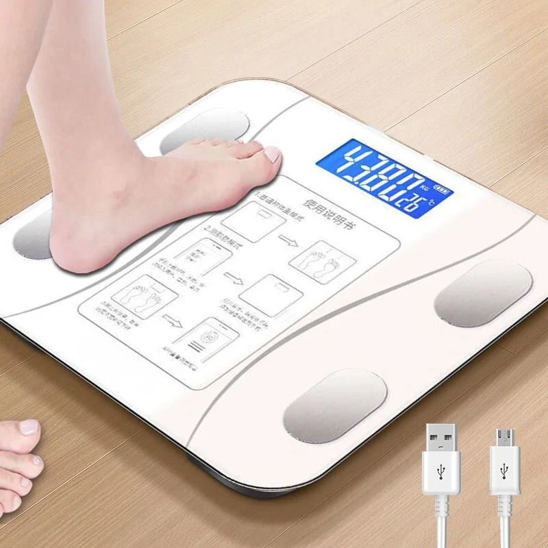 Smart Bluetooth Body Fat Scale with LED Digital Display and Mobile App Synchronization
