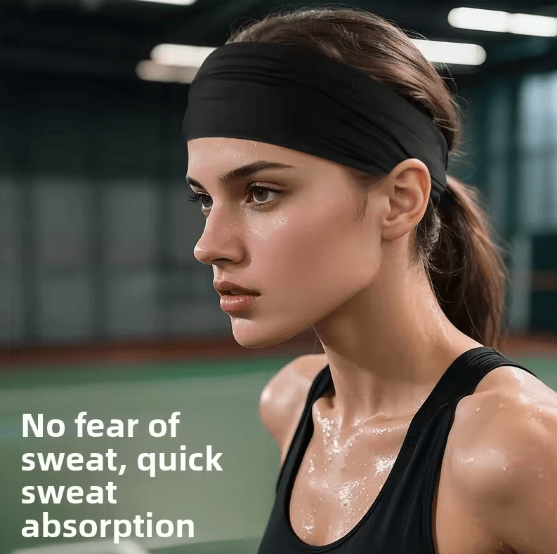 Sports Sweat-Absorbent Headband | Elastic Satin Fitness Head Band for Men & Women