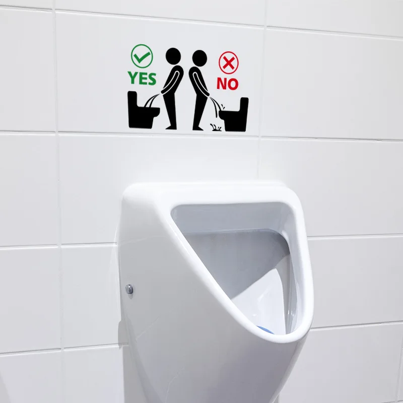 Toilet Sticker Funny Man, Removable WC Sticker, Self-adhesive Bathroom Wall Stickers, Home Decor
