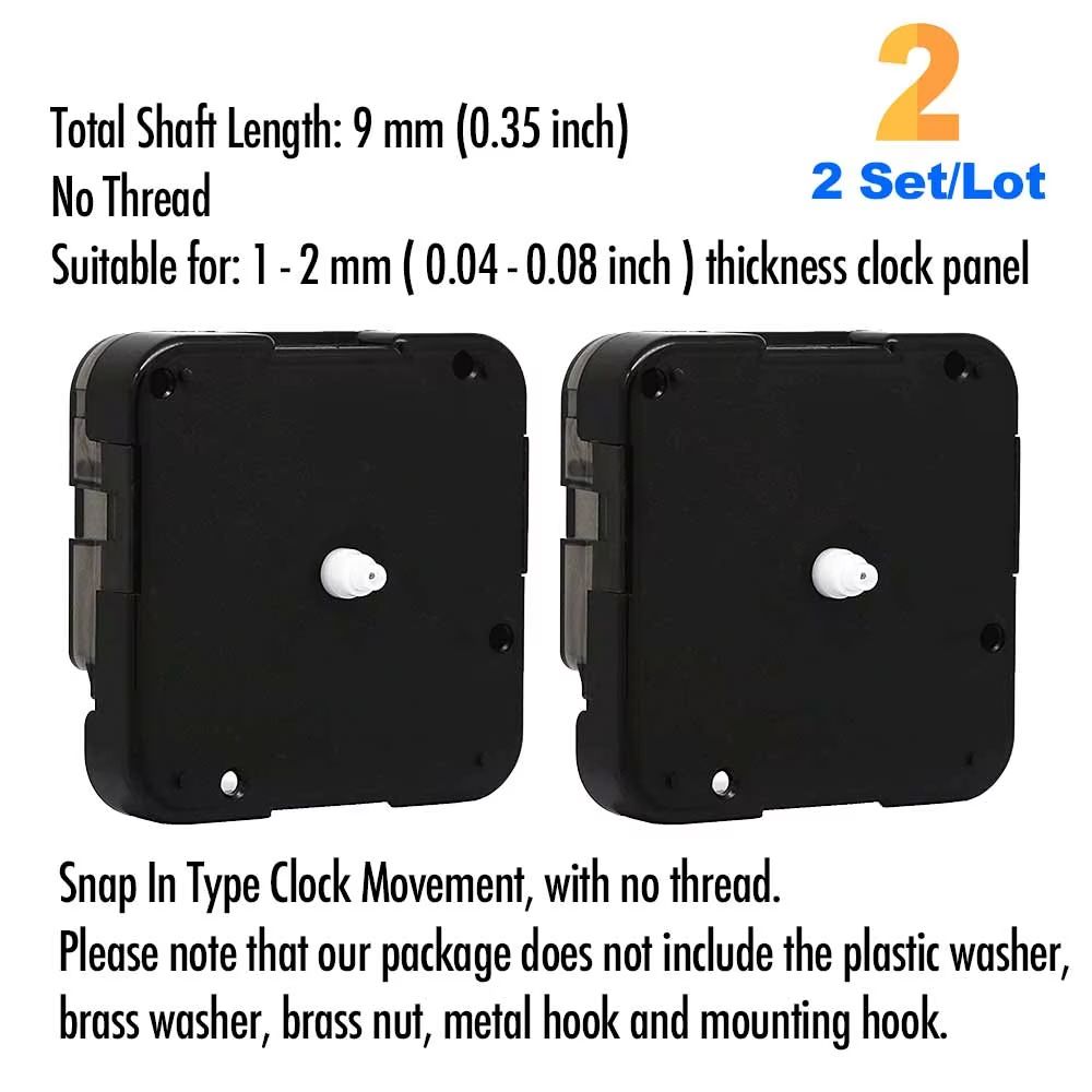 DIY Quartz Clock Movement Kit - Silent Wall Clock Mechanism with Long Shaft