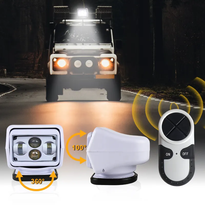 Wireless Spotlight, LED Searchlight for Off-Road, Boat, Yacht, Truck, Tractor
