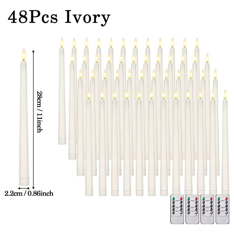 Flameless LED Taper Candles | Battery Operated Flickering Faux Candles