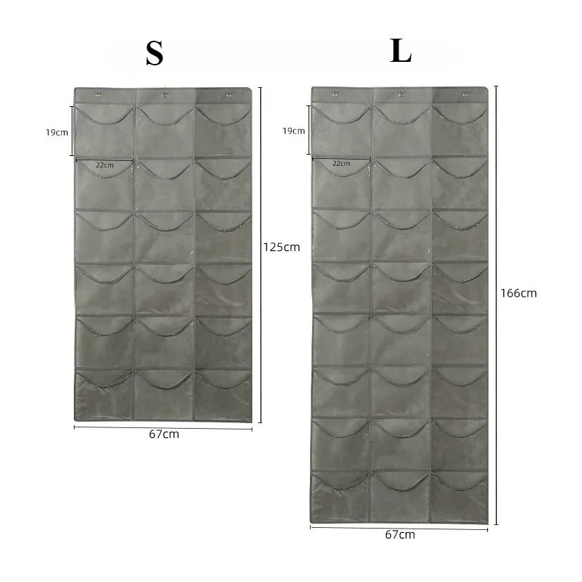Clear Hat Storage Organizer Over the Door Baseball Cap Holder with Hanging Pockets