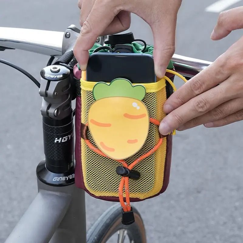 Cycling Front Bottle Pouch and Handlebar Water Bottle Cage Bag