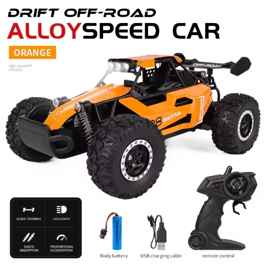 116 High Speed Off Road RC Car with LED Lights and 2.4GHz Control