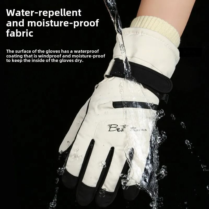 Winter Cycling & Ski Gloves – Waterproof Thermal Protection with Touchscreen Pocket