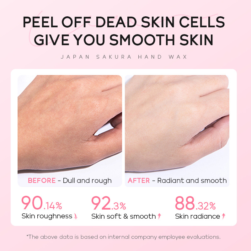 Sakura Moisturizing Hand Wax, Paraffin Hand Cream 50g, Repair Exfoliating Calluses Scrub Hand Mask Skin Care