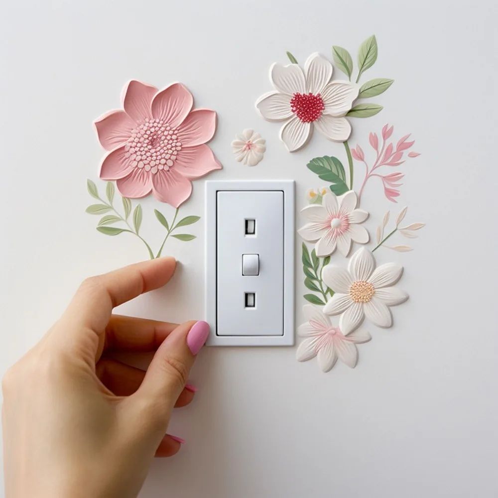 Floral Switch Wall Sticker Decal