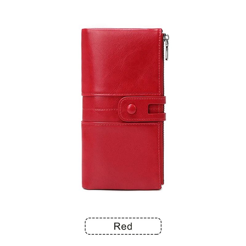 RFID Womens Long PU Leather Wallet Handbag
