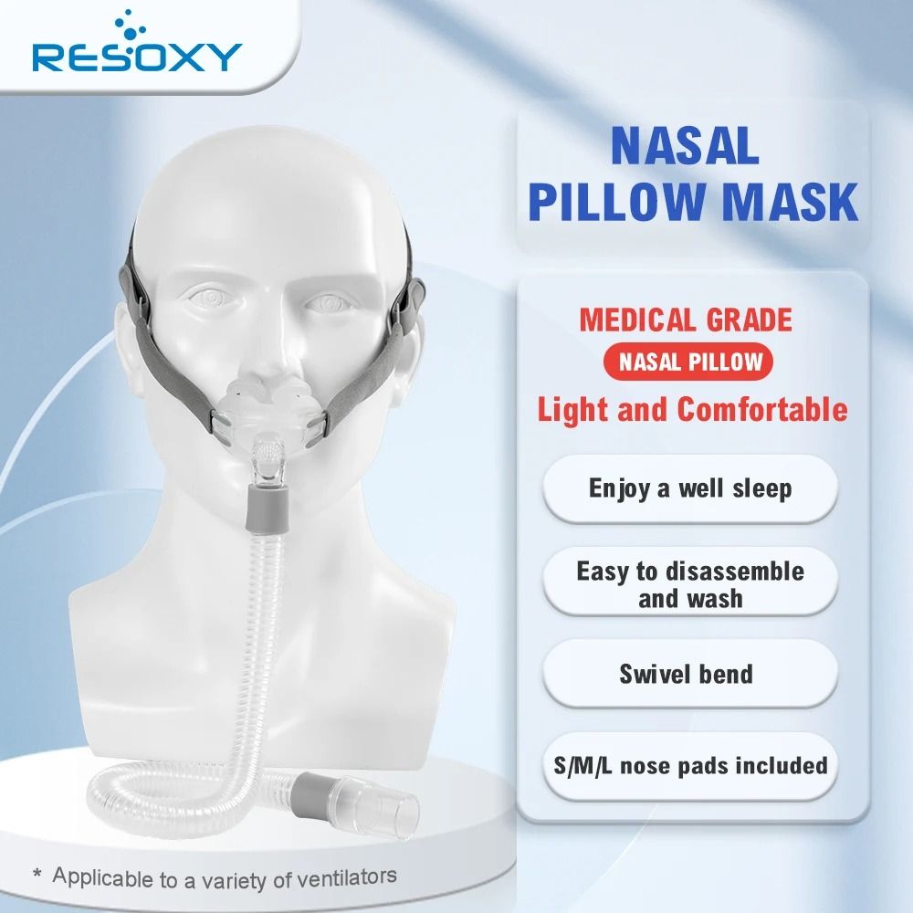 Universal Fit CPAP Nasal Pillows Mask with Small Medium Large Cushions in One Set
