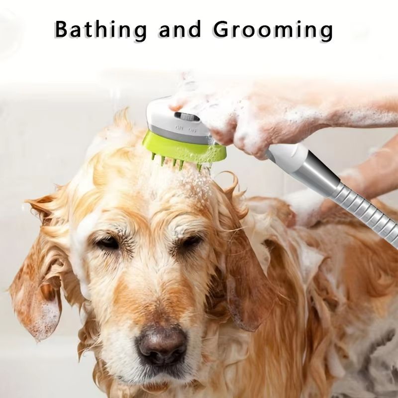 Pet Bathing Spray Shower Head with Massage Glove – 2-in-1 Dog Grooming & Bathing Tool