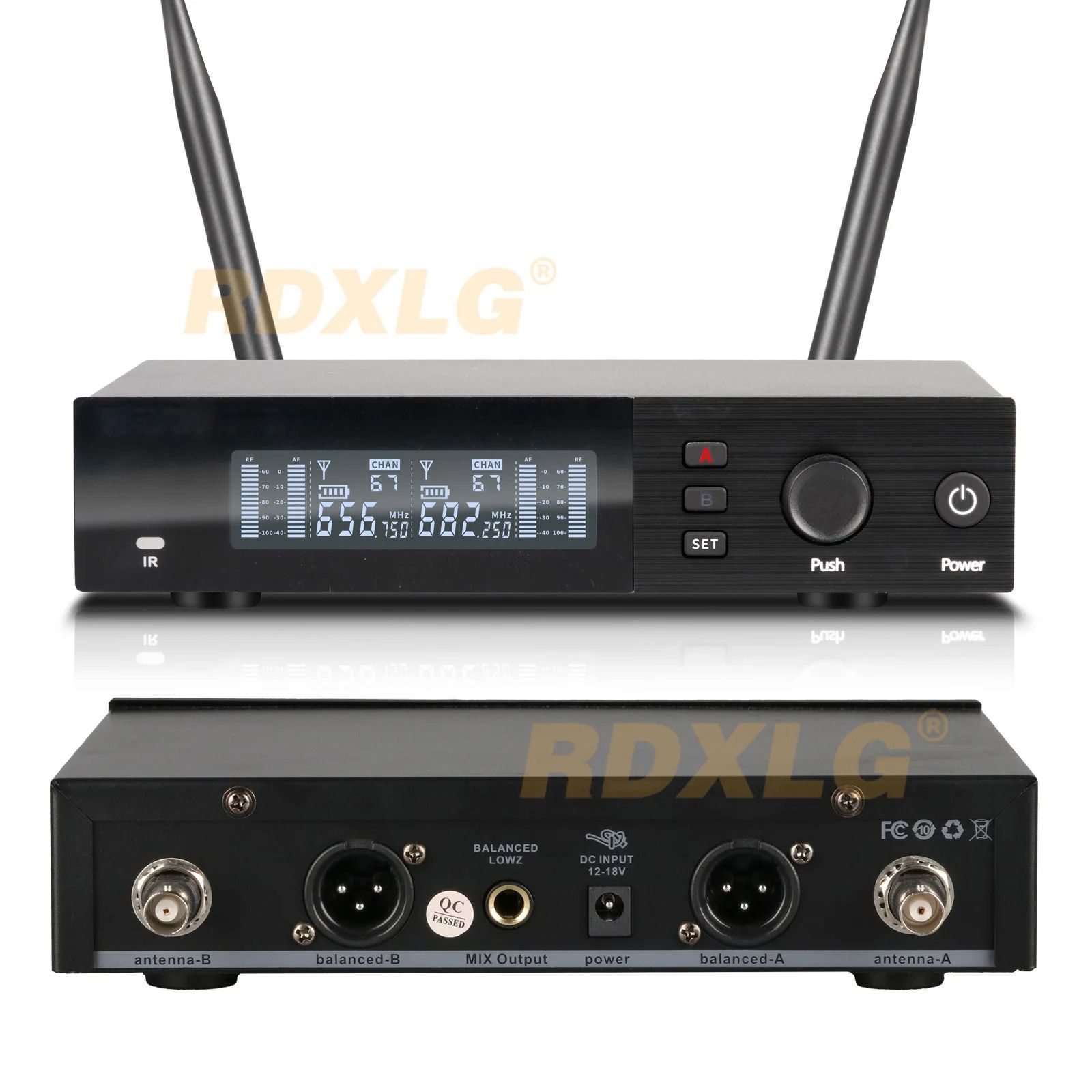 SLXD4 Professional Dual Wireless Microphone System with Two Handheld UHF Microphones