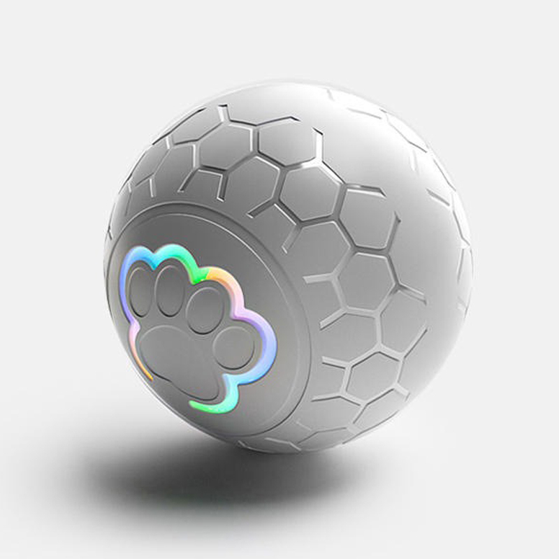 USB Automatic Bouncing Smart Dog Toy Ball, Electronic Interactive Pet Toy Ball with Rolling Motion & RGB Lights
