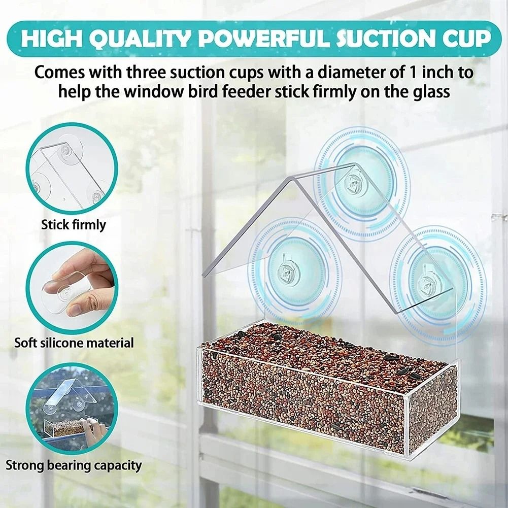 Clear View Window Bird Feeder
