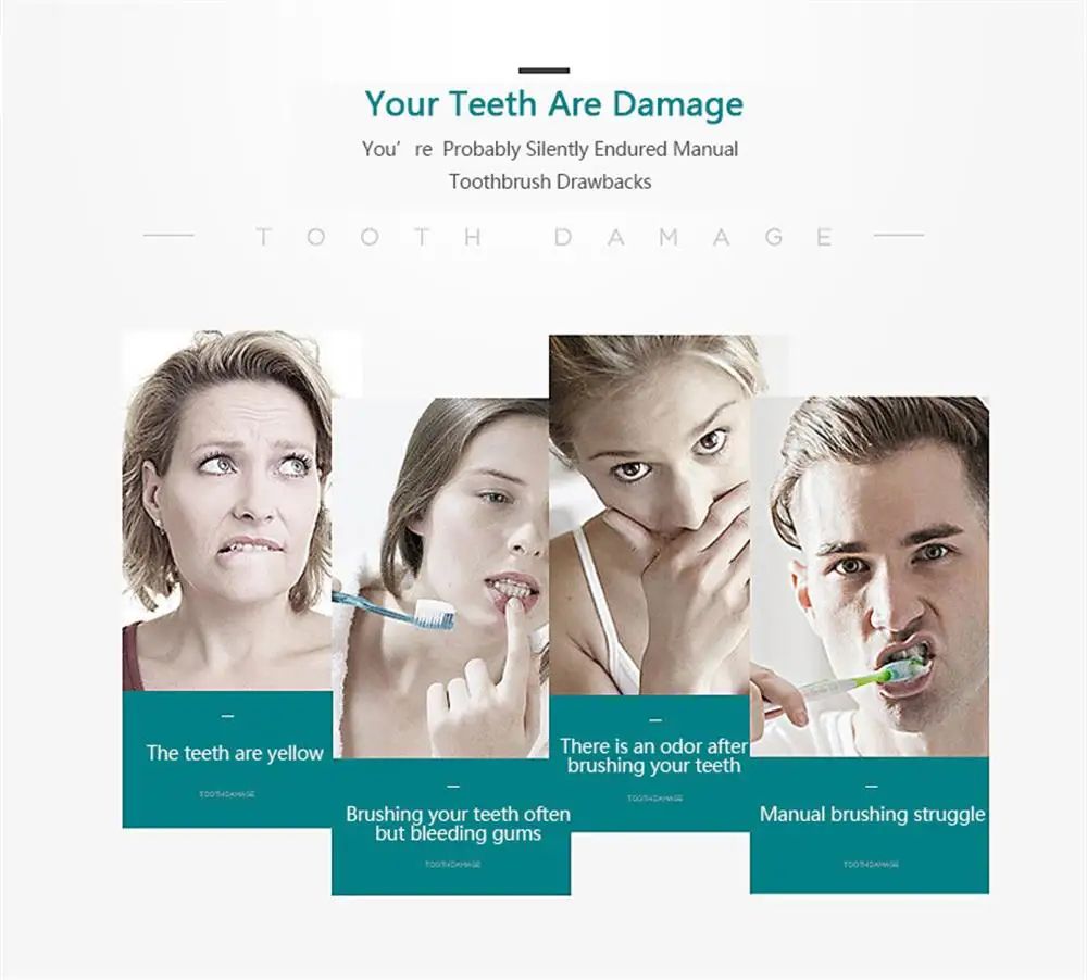 Sonic Electric Toothbrush with 6 Modes USB Rechargeable