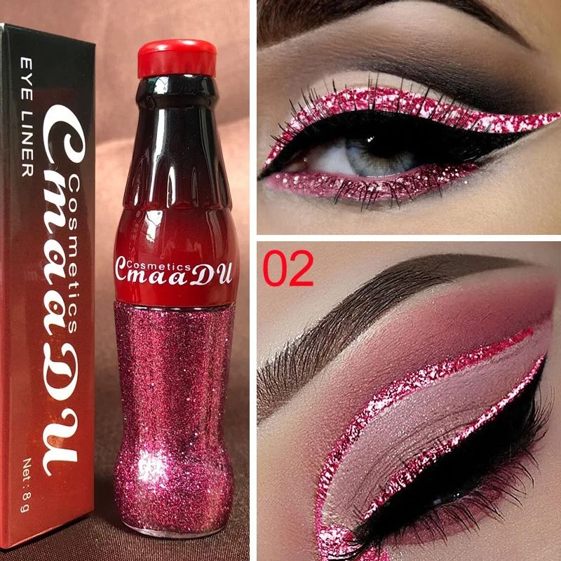 Waterproof Glitter Eyeliner Long Lasting Shimmer Eye Makeup