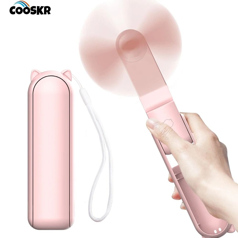 Portable Mini Handheld Fan Foldable USB Rechargeable Travel Fan with Power Bank