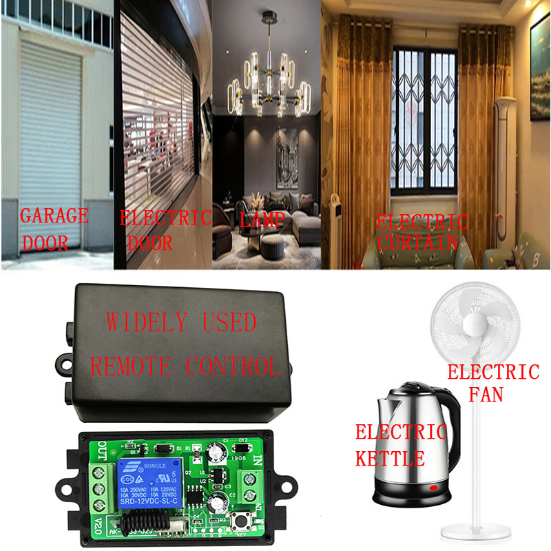 3000m Range Wireless Remote Control Switch Kit with 433MHz RF Transmitter, Receiver for LED Lights, Motor Relay Output