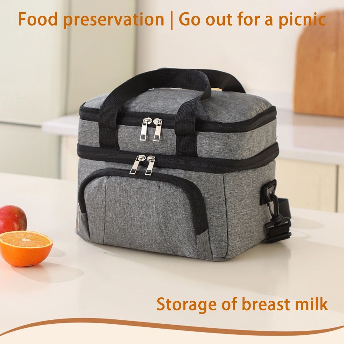 Portable Insulated Lunch Bag – Thermal Picnic & Camping Food Carrier with Freshness Preservation, Handheld Cooler Tote