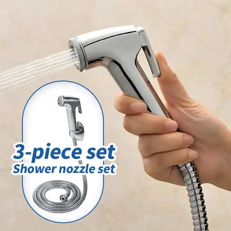 Handheld Bidet Sprayer Set with Hose & Holder – Toilet Spray Gun for Hygiene, Diaper & Bathroom Cleaning