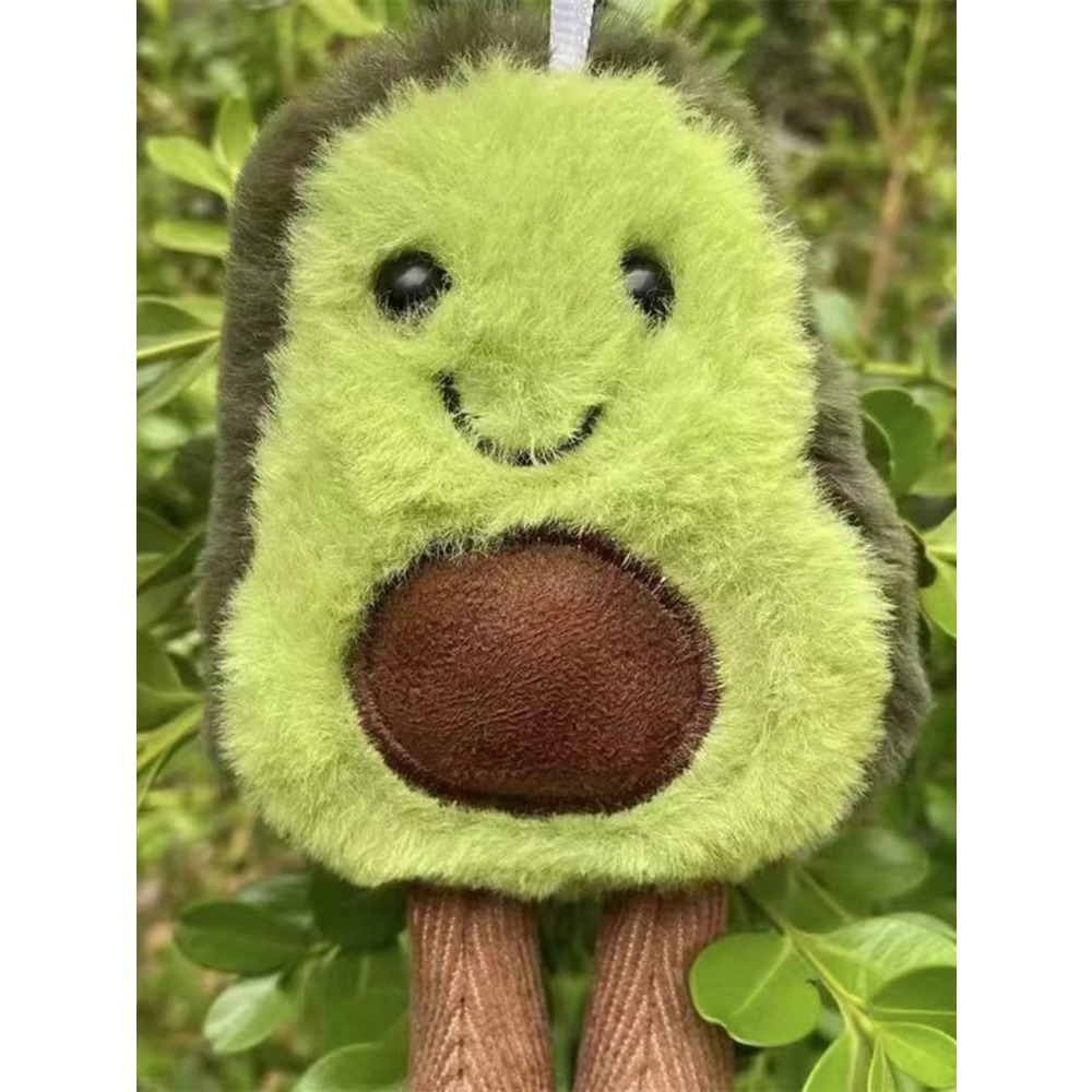 Cute Avocado Plush Toy for Dogs Funny Cat Toys Daily Companion Hanging Chain