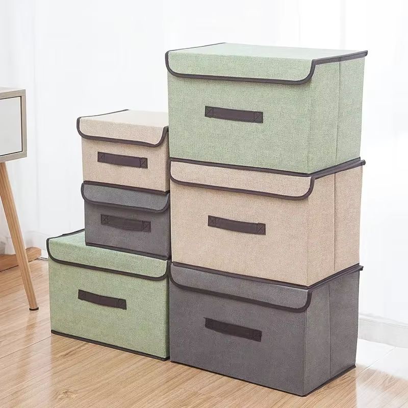 WBBOOMING Foldable Non Woven Fabric Storage Boxes Set for Clothing, Underwear, Socks, and Toys