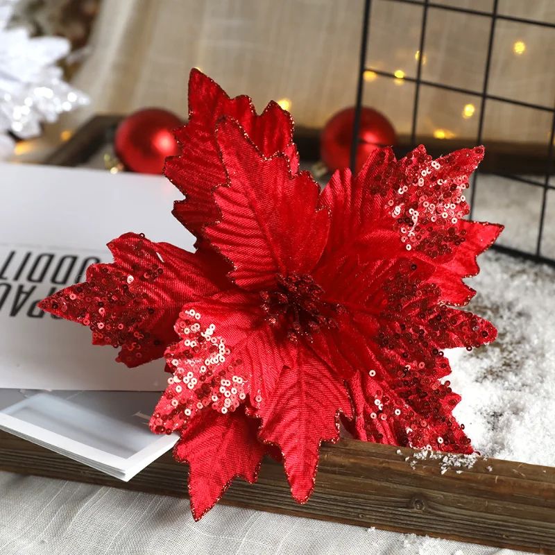 Artificial Dried Flower Stem for Christmas Tree Decor – Rustic Wedding & Holiday Floral Decoration