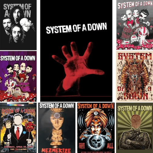 System of a Down Album Canvas Poster – Metal Band Wall Art Decor