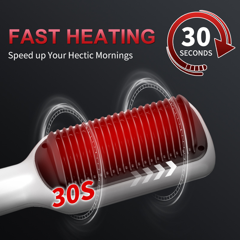 Top Hot Sale Hair Straightener 2 in 1 Mini Brush, Professional Hair Flat Iron Comb, Travel Styling Tool