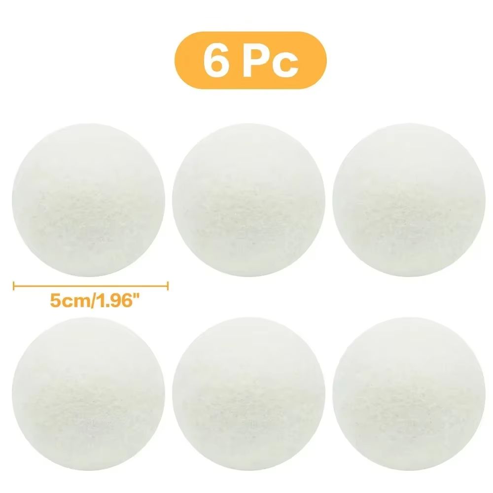 Reusable Wool Dryer Balls Natural Fabric Softener Laundry Set
