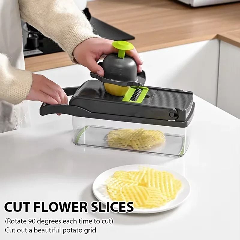 5 in 1 Vegetable Cutter Handheld Food Chopper Slicer and Grater