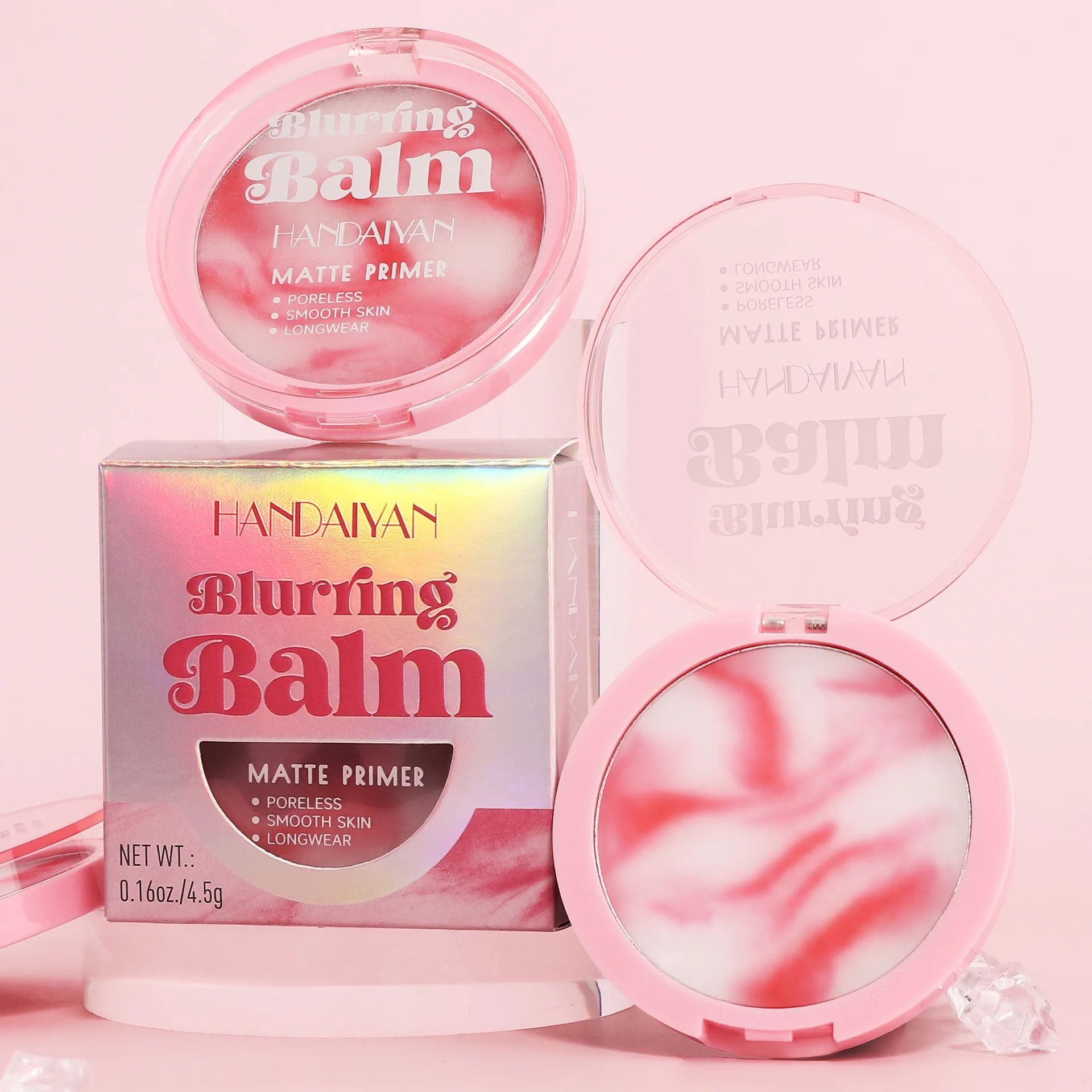 Loose Face Powder with Puff Oil Control Matte Waterproof Finish