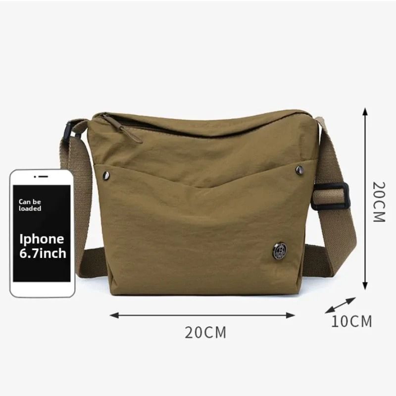 Ladies Fashion Nylon Messenger Bag Spacious Lightweight Daily Use