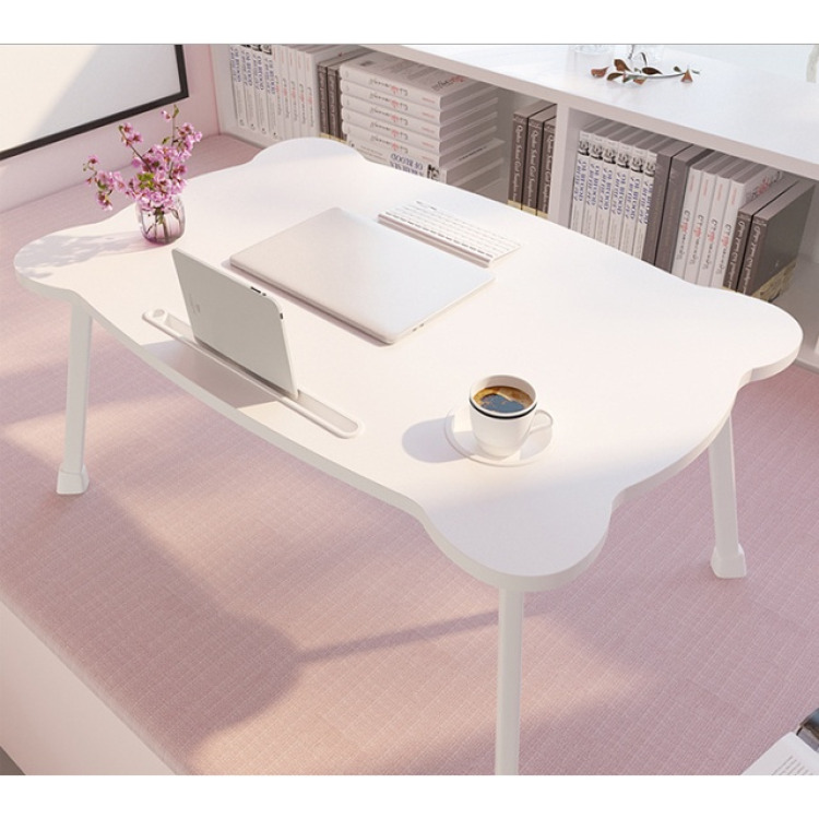 Foldable Laptop Desk, Cute Bed Desk for Window Seat, Portable Lazy Table for Students and Working, Ideal for Bedroom Use