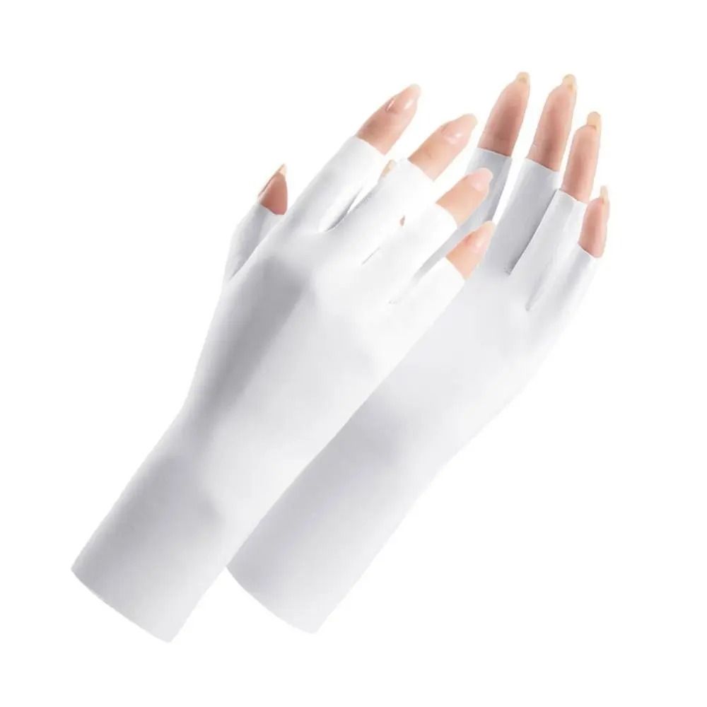 UV Protection Nail Art Gloves Open Finger Manicure Safety Gloves