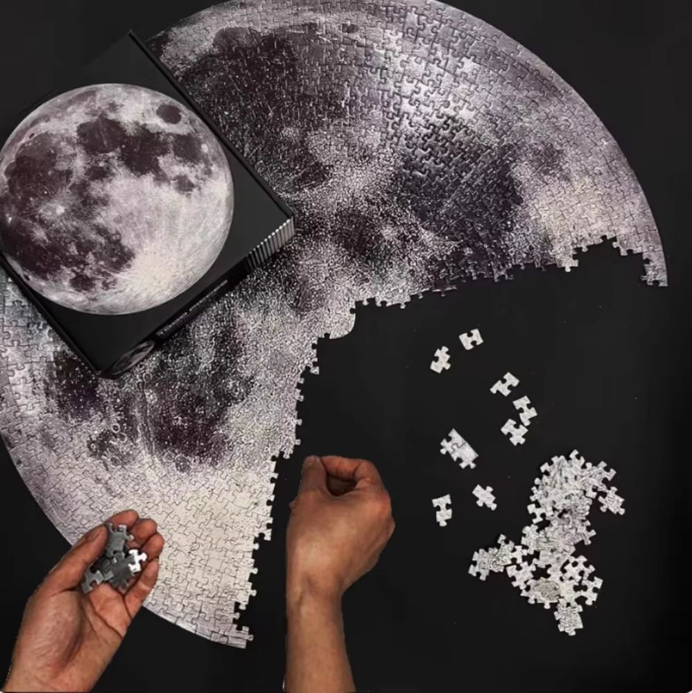 1000 Piece Space Moon Earth Puzzle Matte Finish Giant Galaxy Wall Art Jigsaw