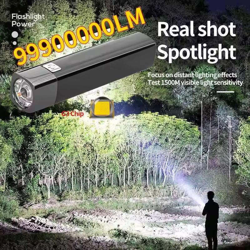 UltraBright 2-in-1 Tactical LED Flashlight & Power Bank