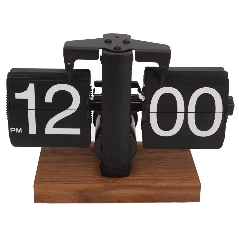RetroAuto Flip Down Clock – Automatic Page-Turning Battery Mechanical Desk Clock