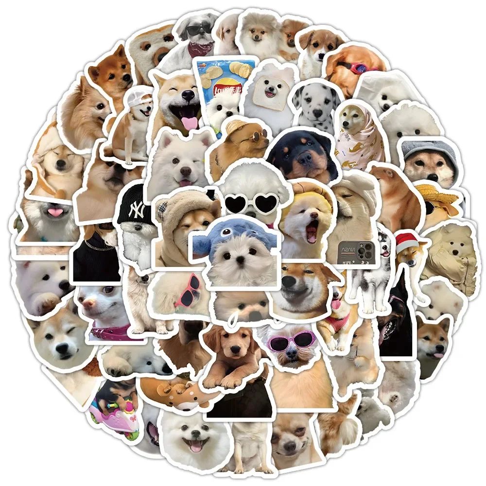 PawPop Funny Dog Sticker Pack – Cute Cartoon Graffiti Decals 10/50/100 pcs