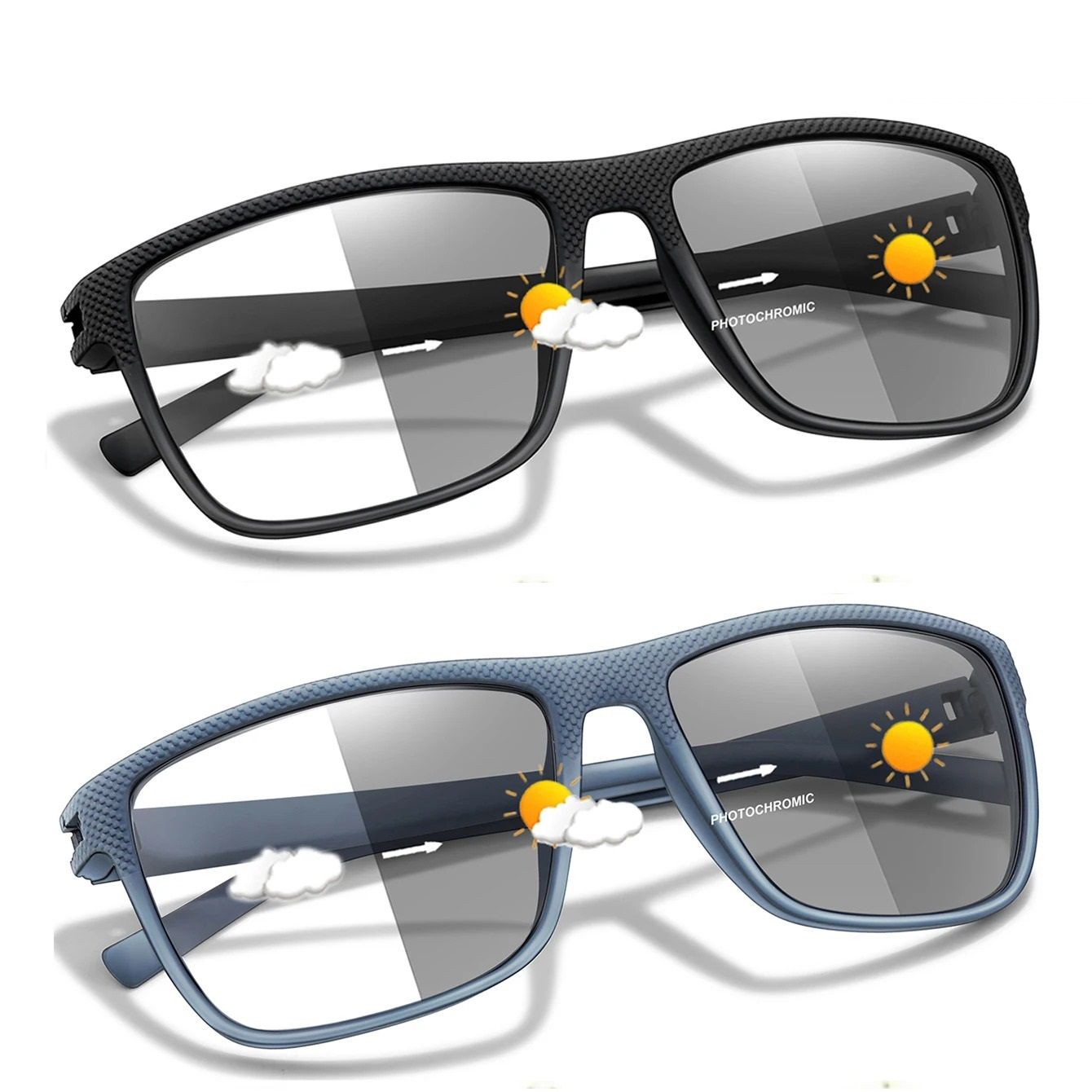 Photochromic Anti Blue Light Reading Glasses Set