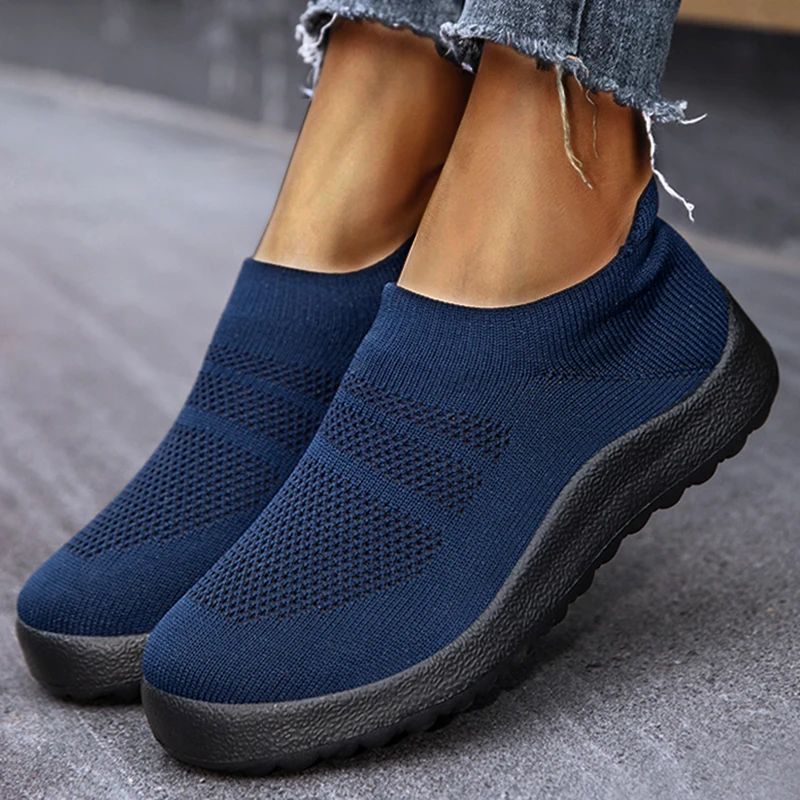 2024 Womens Slip-On Sock Sneakers - Breathable Comfort Walking & Running Shoes