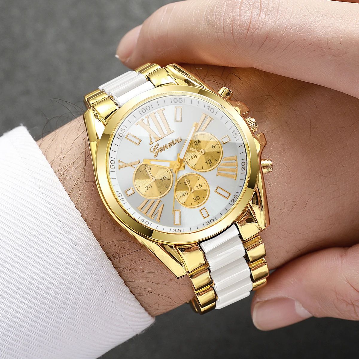 Luxury Roma Dial Men's Quartz Watch – 1.65in Business Stainless Style Wristwatch