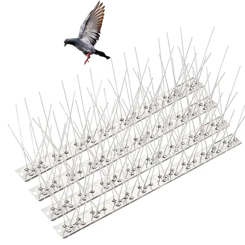 Humane Bird Deterrent Perch Strips Stainless Steel Anti Perching Barrier for Balcony Fence and Eaves