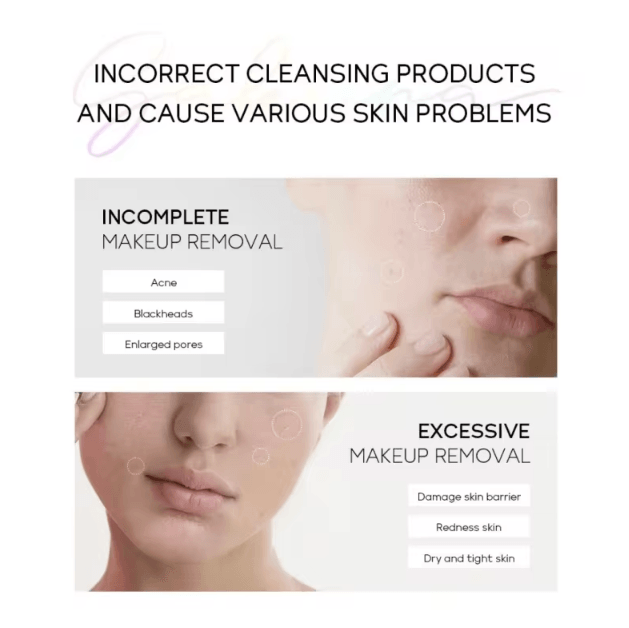 SakuraGlow Gentle Makeup Remover Water Cherry Blossom Hydrating Cleanser 100ml