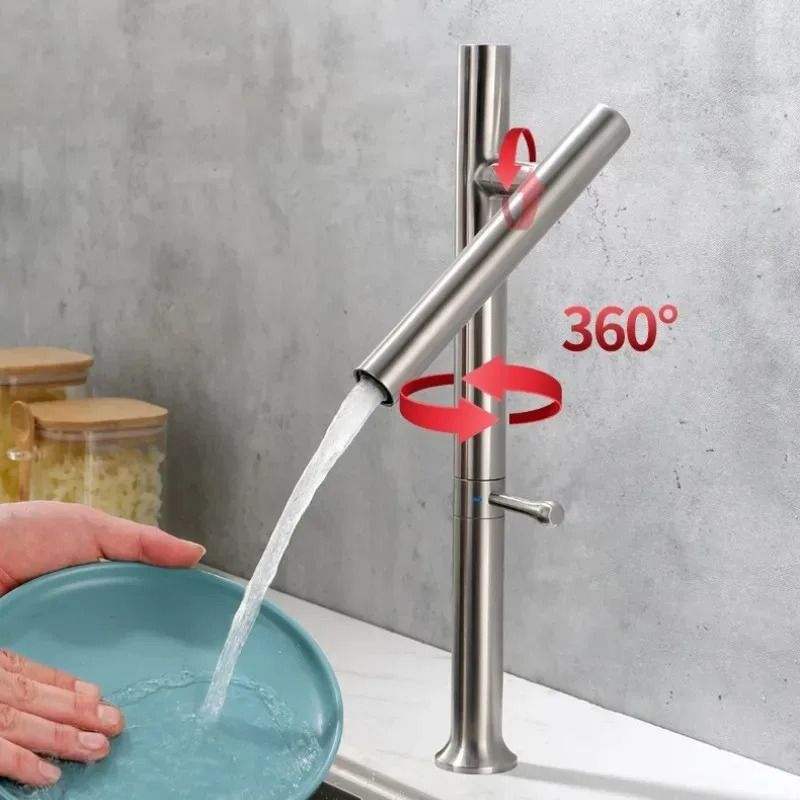 304 Stainless Steel Folding Kitchen Sink Faucet