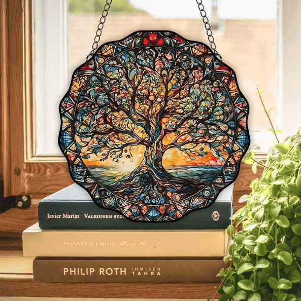 Acrylic Tree of Life Wall Hanging – Family Symbol Sunlight Catcher Decor for Indoor & Outdoor Display
