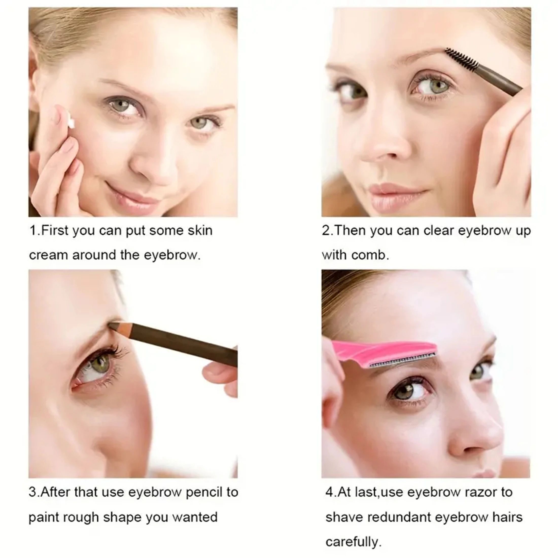Eyebrow and Face Razor Set for Men and Women with Protective Cover – Safe Hair Trimmer