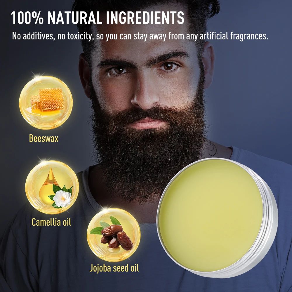 Beard Balm for Men Moisturizing Beard Styling Wax for Soft and Fuller Look