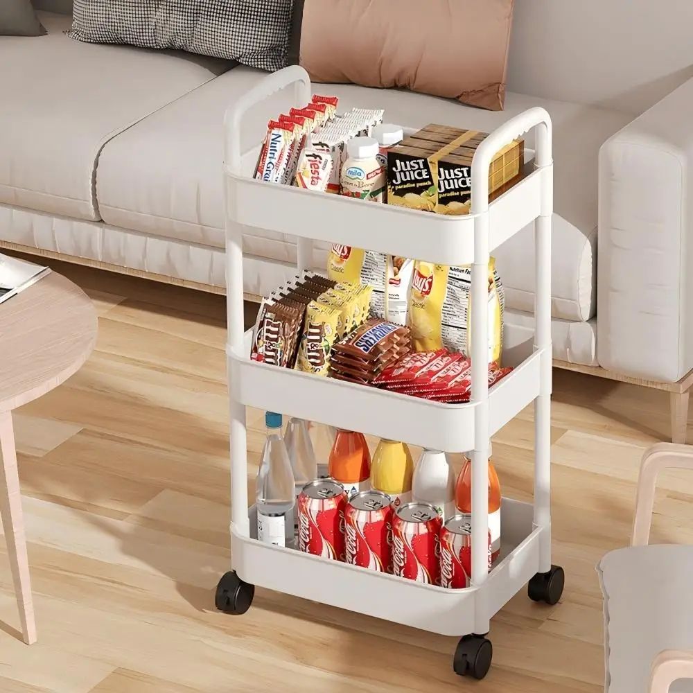 Multi-Functional Rolling Storage Cart with Wheels – Slim Kitchen Storage Cart Organizer