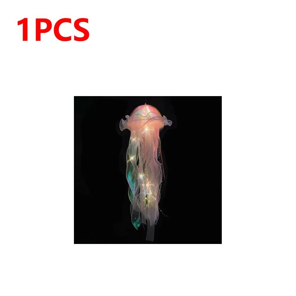 Colorful Jellyfish LED Night Light Hanging Pendant Ambient Lamp